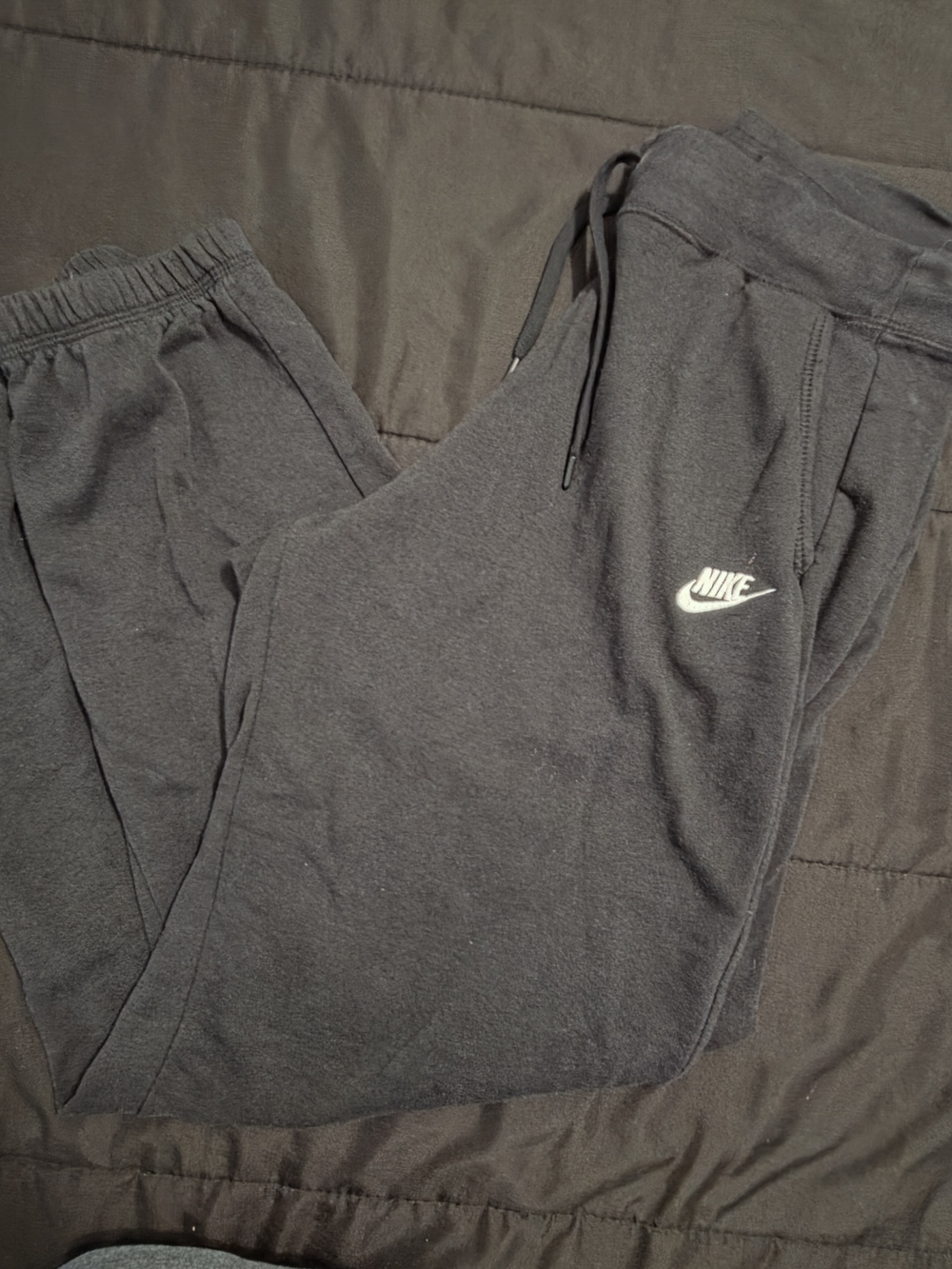 Nike Black Women's Joggers with White Swoosh